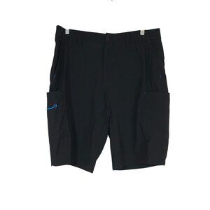 LULY YANG  - MEN'S LARGE 34-37 - BLACK NYLON BLEND CARGO SHORTS